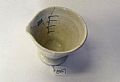 Measuring cup - Glazed ceramic measuring cup calibrated inside in tabl…