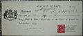 Paper ephemera - Printed receipt, no. 339, from Walcot Estate, dated 2…