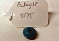 Bead - Small blue bead with central hole, in packet marked BC1 SO 3197…