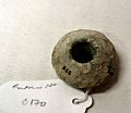 Metal weight - Metal weight with central hole, marked 522. Packet mark…