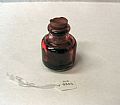 Ink bottle - Bottle of Walkden's Writing Ink Scarlet, with red label, …