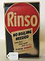 Washing powder - Rinso, c. 1950, dark blue with white and red.