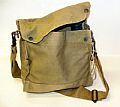 Kit bag - Khaki canvas kitbag with webbing shoulder strap, adjustable …