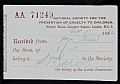 Receipt - Papers from Mr Shaw, Midland Bank Manager. Receipt from Nati…
